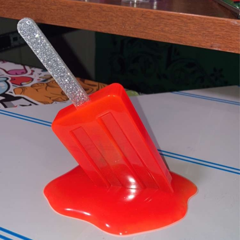 Handcrafted Epoxy Resin Statue Paper Weight Decor -Melting Lollipop / Popsicle - Picture 6 of 15